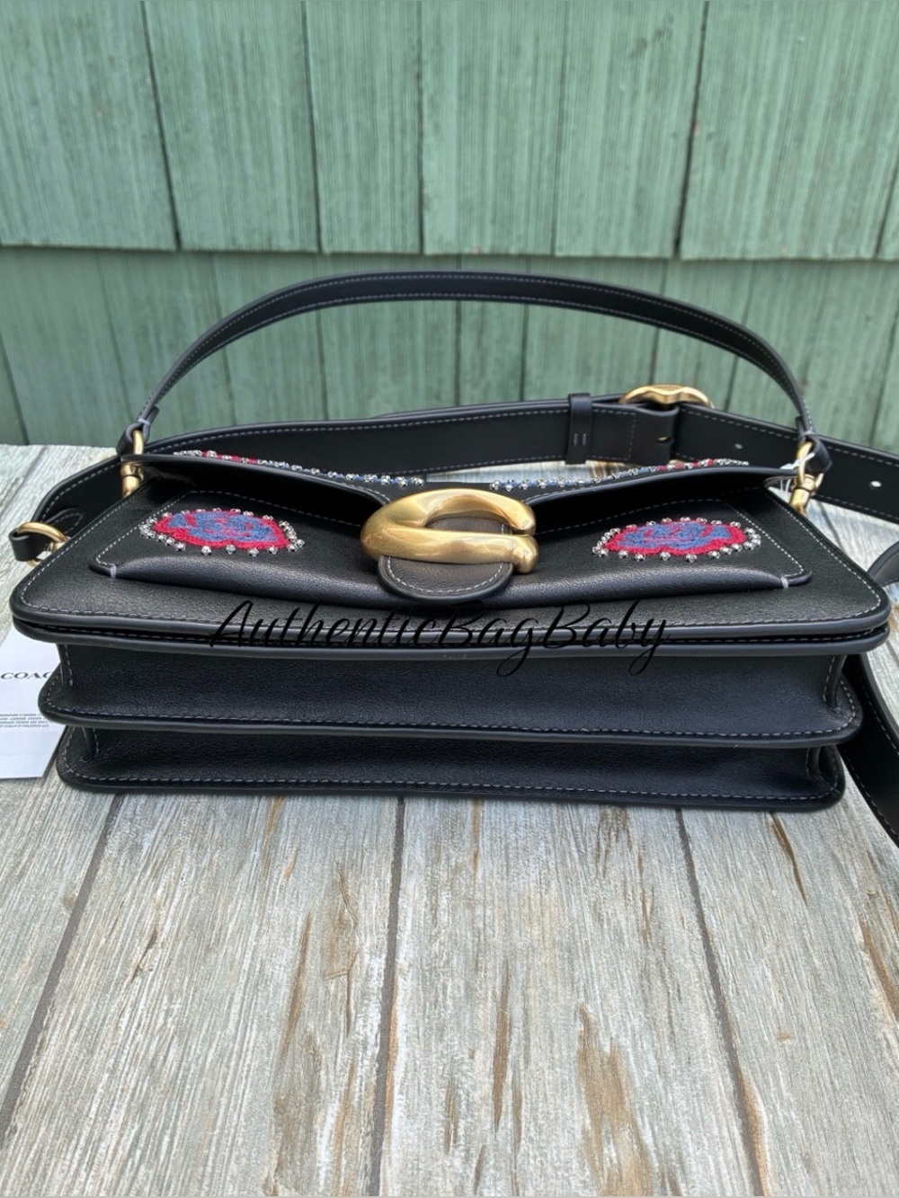 Coach Tabby Shoulder Bag 26 With Embroidered Americana Roses Purse - Picture 8 of 13